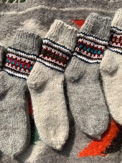 Вовняні шкарпетки, шерстяні носки (Капці)