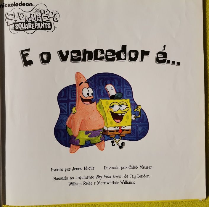 Livro Infantil SpongeBob Square Parts nickelodeon E o vencedor é
