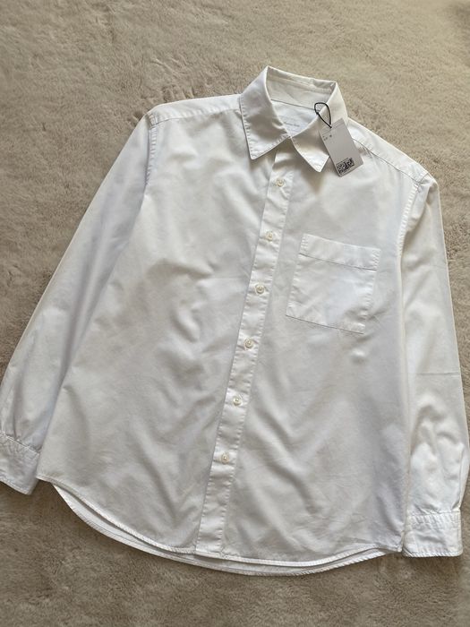 Massimo Dutti біла сорочка оверсайз, рубашка оверсайз