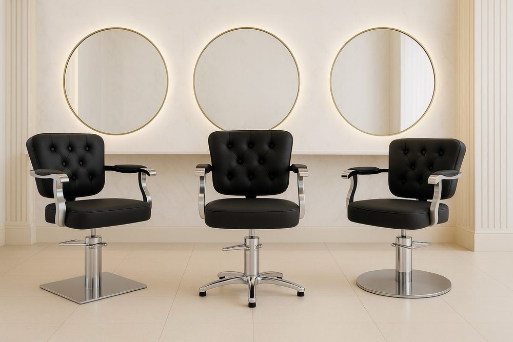 Cadeiras e rampas lavagem cebeleireiro