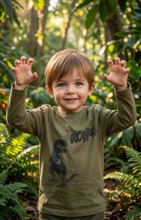 Bluzka T-shirt z długim rękawem Lupilu 110-116cm 5-6 lat dinozaur #735