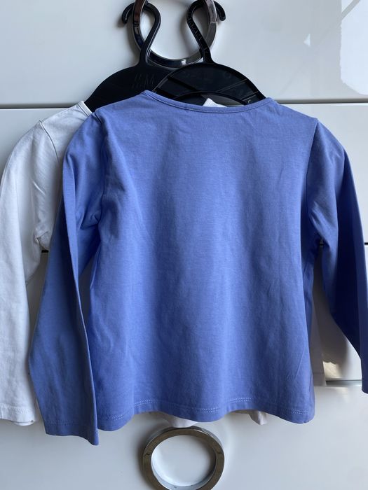 Dwie bluzki lonsleeve Elsa 110 116 H&M