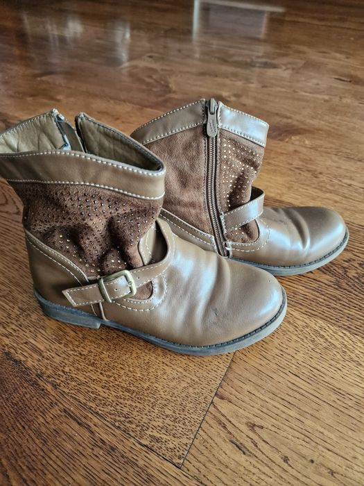 Brązowe botki dla dziewczynki 36