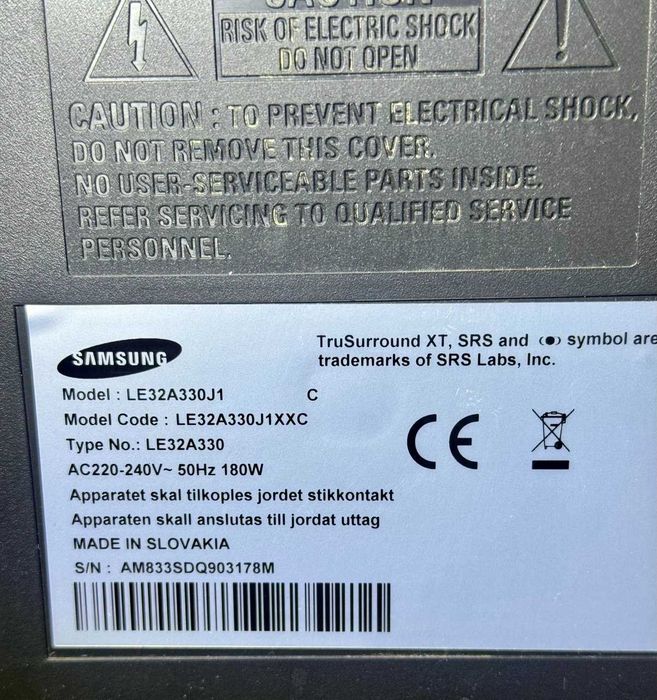 Телевізор Samsung LE32A330J1 32 дюйми