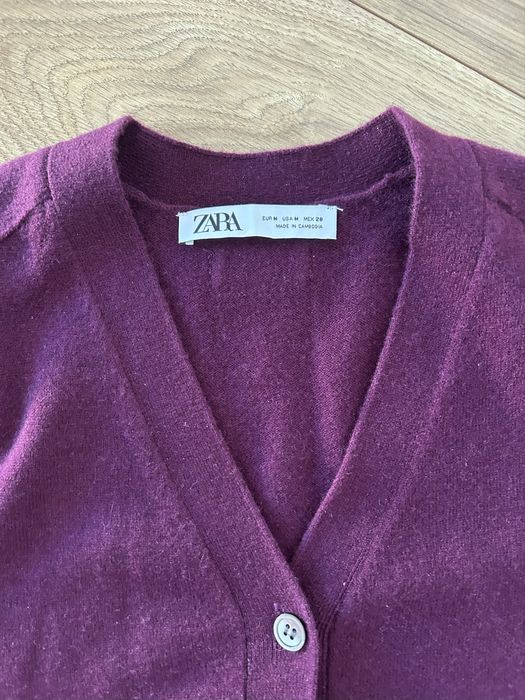 Sweter rozpinany Zara rozm M Nowy Wełna 100%