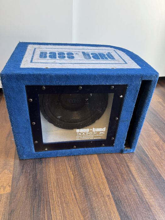 Subwoofer samochodowy BOOMER X 350W + wzmacniacz Oxygen – komplet (wyprzedaż garażowa)