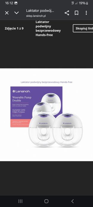 Laktator podwójny lansinoh