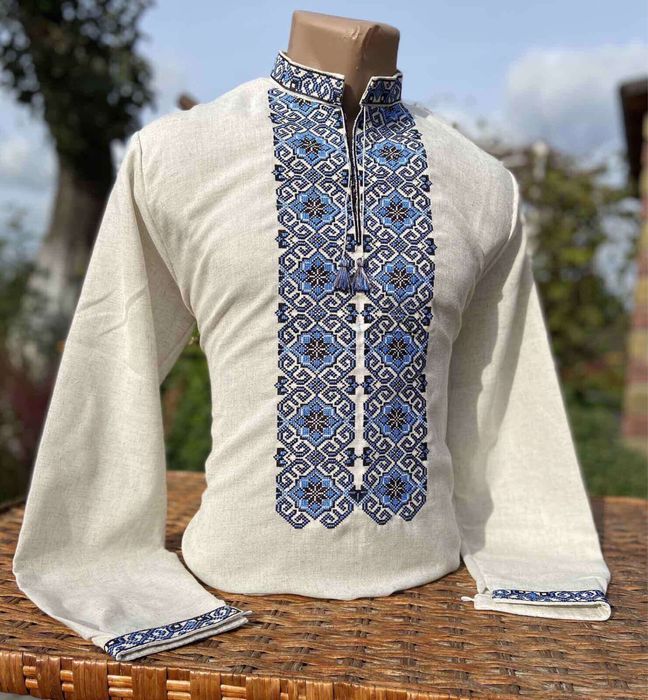 вишиванка чоловіча на льоні, парні вишиванки