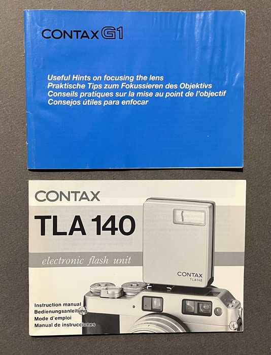 Manual Contax G1 e Contax TLA140