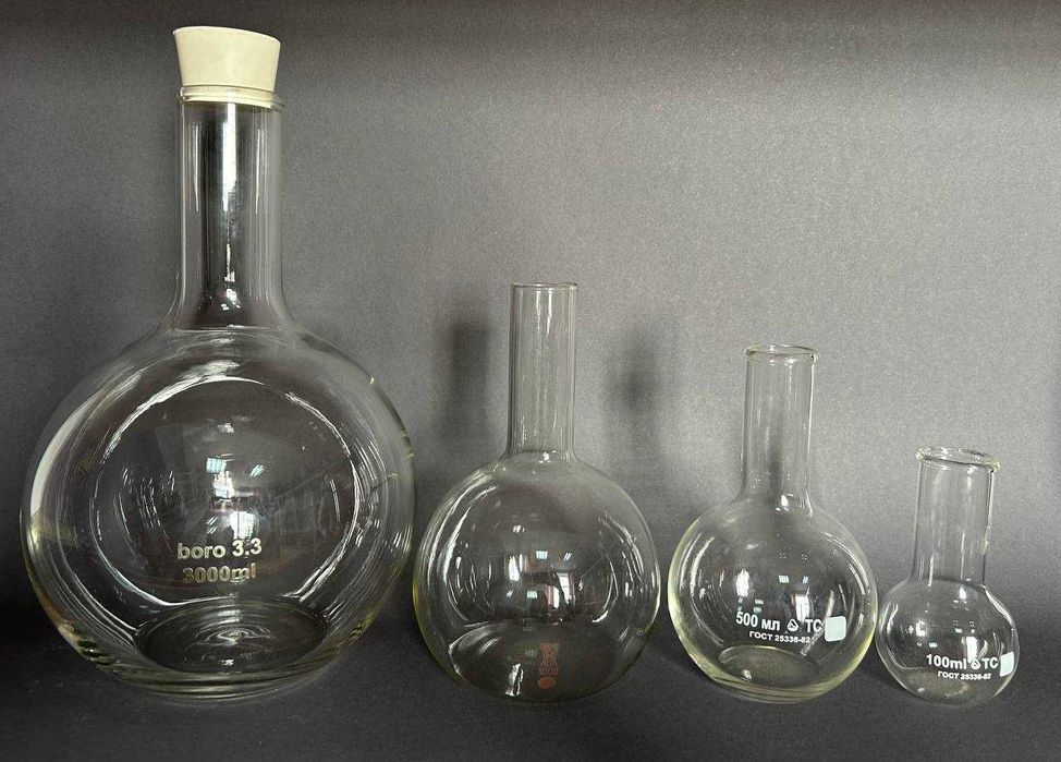 Лабораторний посуд, Лабораторная посуда (стекло, полипропилен, фарфор)