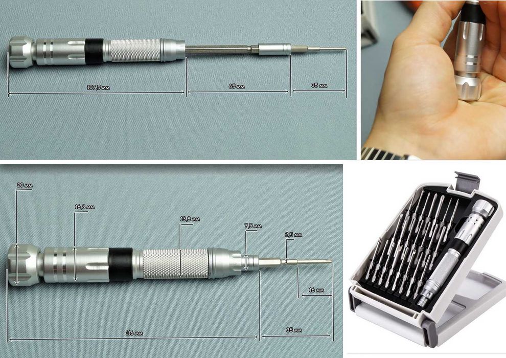 Набір викруток 22в1 NANCH Tools, Викрутка + 22 Біти з легованої сталі S2 або CRV