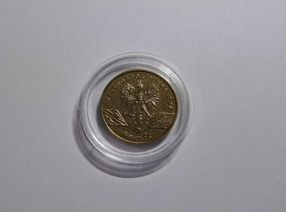 Moneta - Ropucha paskówka - 2zł 1998r - bardzo ładna