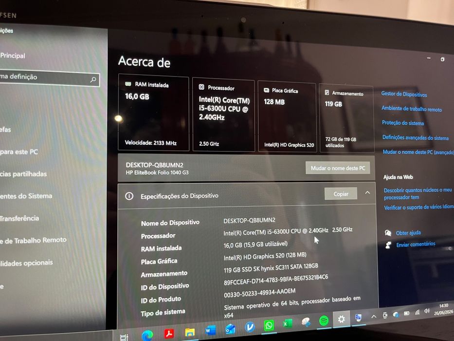 Portátil HP 1040 G3