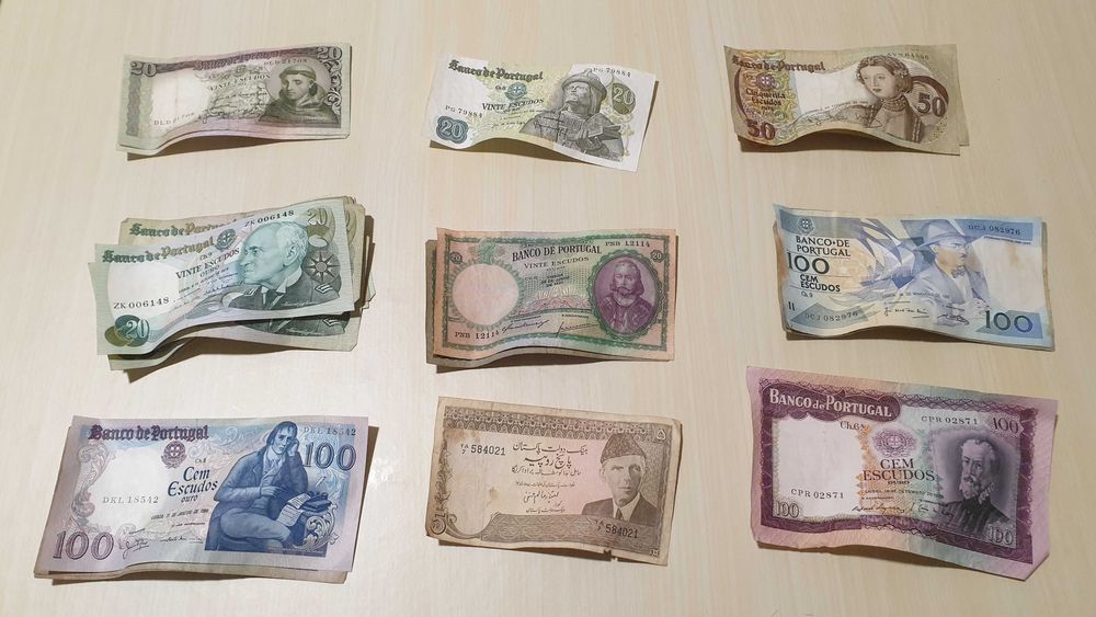 Notas de escudo - Vários anos