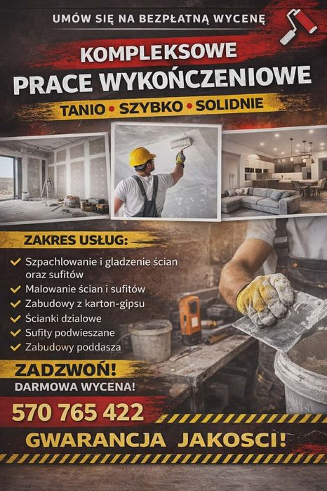 Prace remontowe i wykończeniowe
