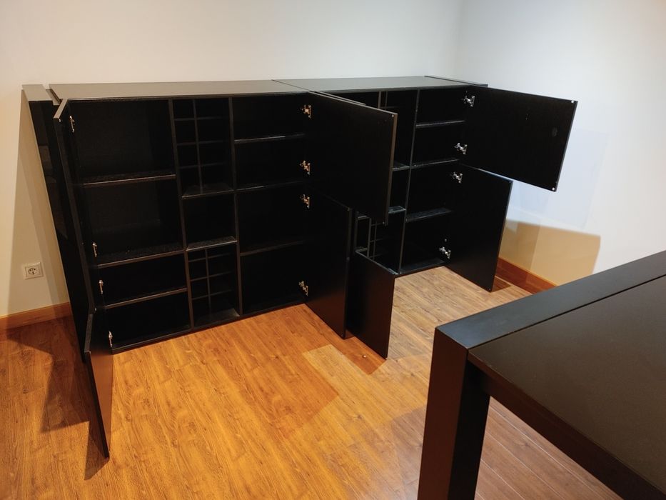 Conjunto de 2 Móveis/Armários 120x50x120cm para Sala de Jantar ou cozi