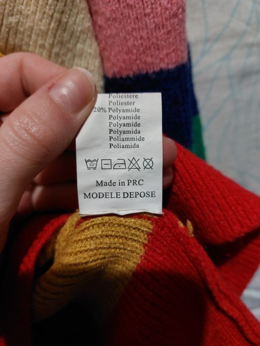 Цветной свитер one size