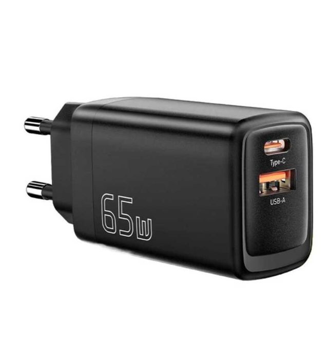 Мережевий зарядний пристрій Toocki 65W GaN USB+Type C