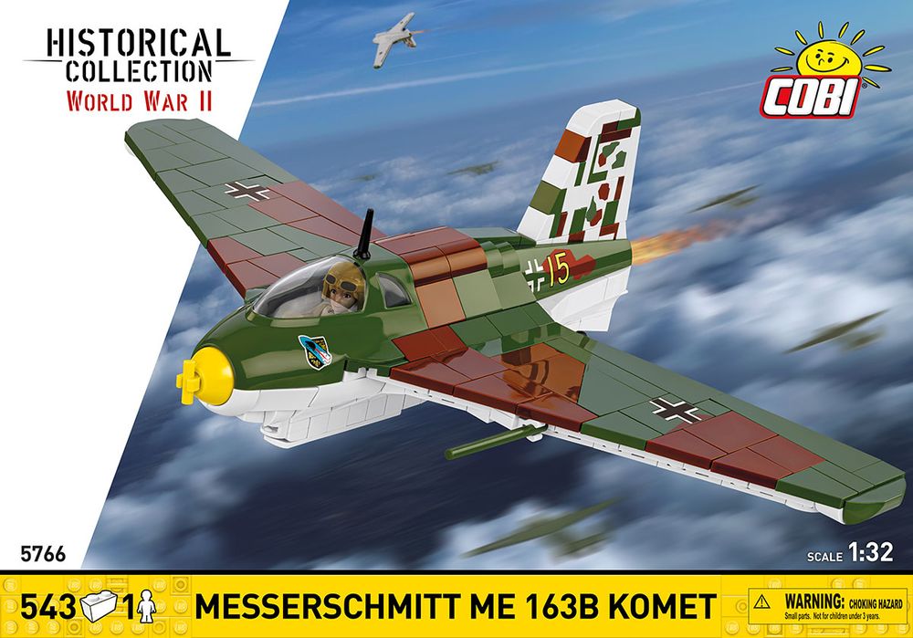 Klocki Cobi 5766 Samolot Myśliwiec Messerschmitt Me 163B Komet 543.El