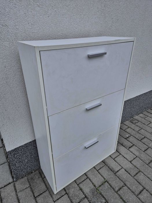 Wąska szafka na buty 3-komorowa / Uchylny regał na obuwie