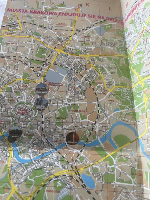 Kraków plan miasta city map