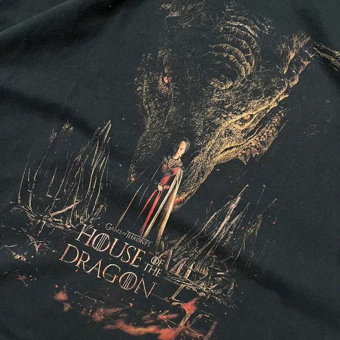 Vintage Koszulka Game Of Thrones T-Shirt Printed Y2K Trendy Baggy