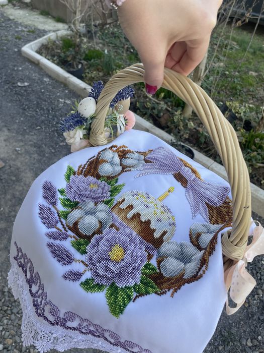 Рушники пасхальні вишиті бісером