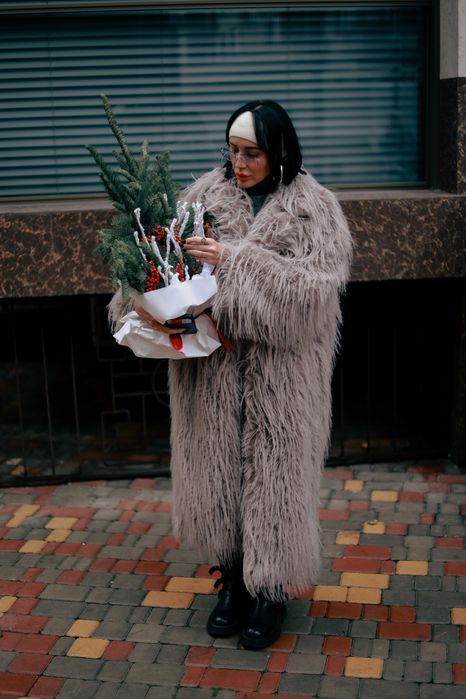 Шуба длинная под ламу шикарная