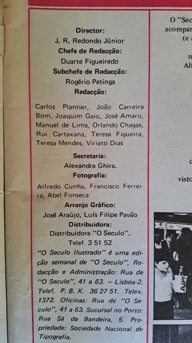 Revista "O Século Ilustrado"  02 de Agosto de 1975