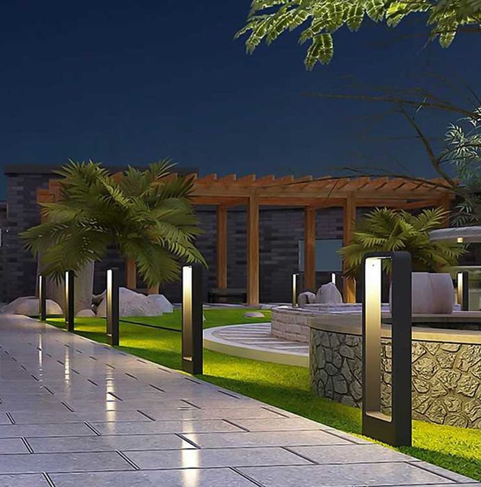 SHUNIU LED Lampa Ogrodowa 7W 3000K 30CM IP65