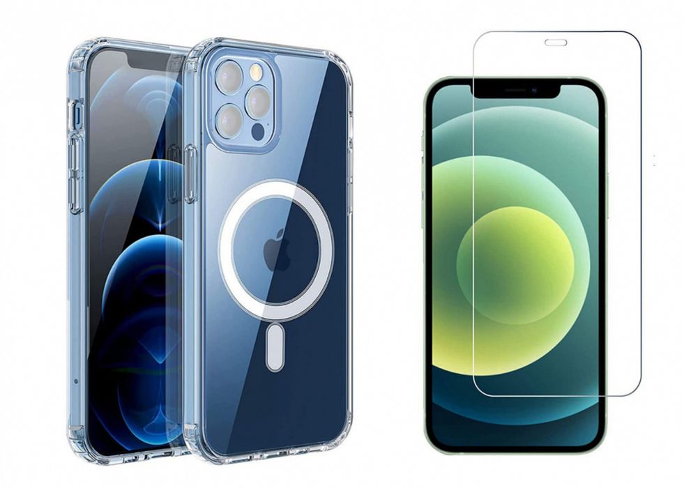 Etui Clear Magsafe Cover + Szkło Ochronne Do Iphone 12 Pro