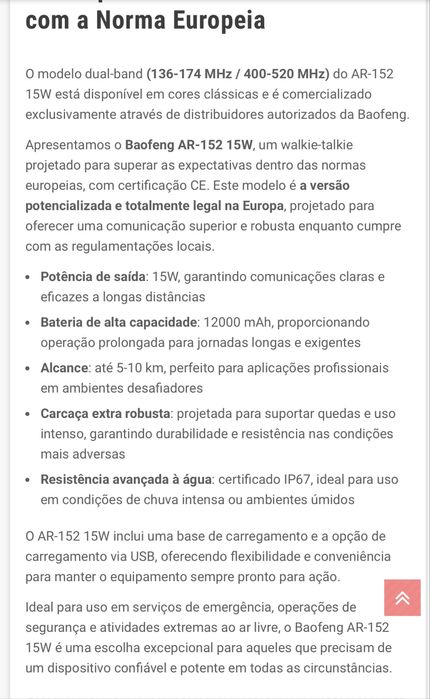 Vendo radio baofeng como novo