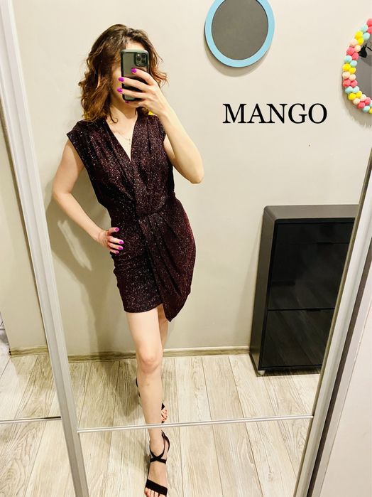 Elegancka błyszcząca sukienka Mango rozmiar S