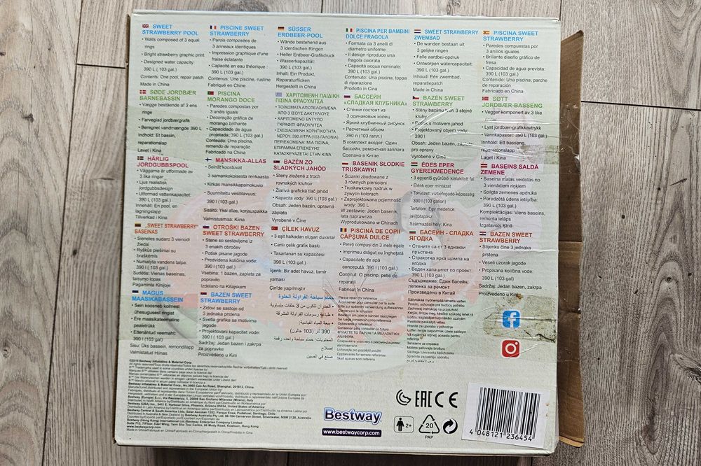 Basen dmuchany Bestway "Truskawka"