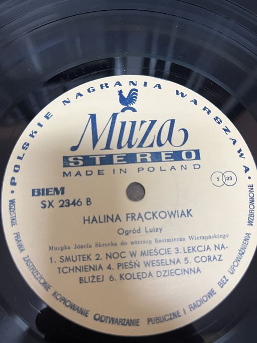 Płyta winylowa - Halina Frąckowiak