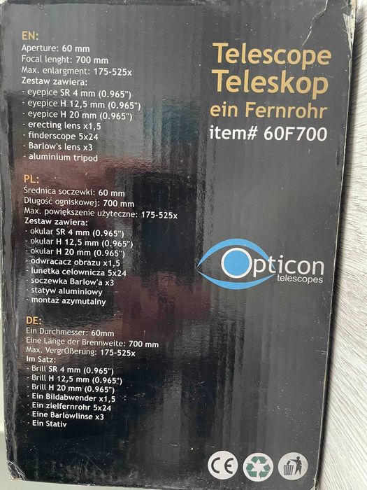 Teleskop Opticon 60F700