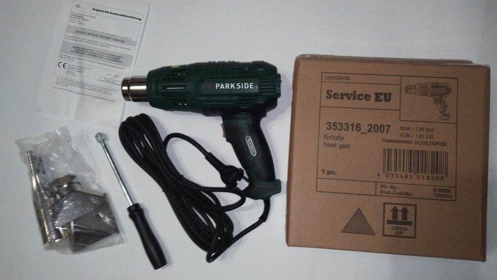 Фен будівельний Parkside PHLG 2000 E4 (термофен строительный)