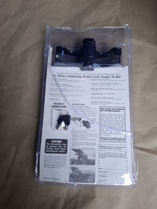 Blokada kierownicy armoted bar
