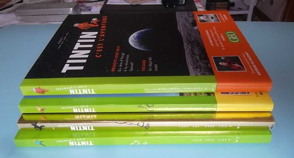 TINTIN C'est La Aventure! Dossier Revista GEO Nº 1, 2, 6, 9