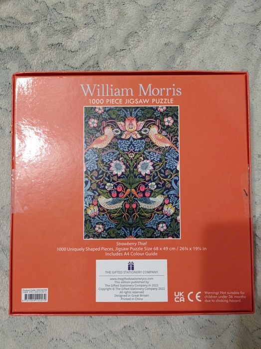 Рідкісні пазли за малюнком William Morris на 1000 деталей