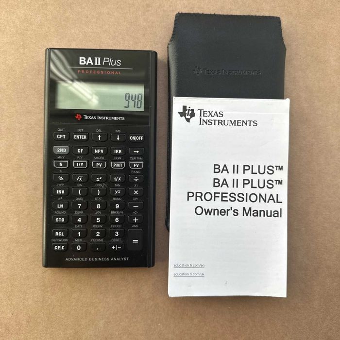 Фінансовий калькулятор Texas Instruments BA II Plus Professional Б.У.