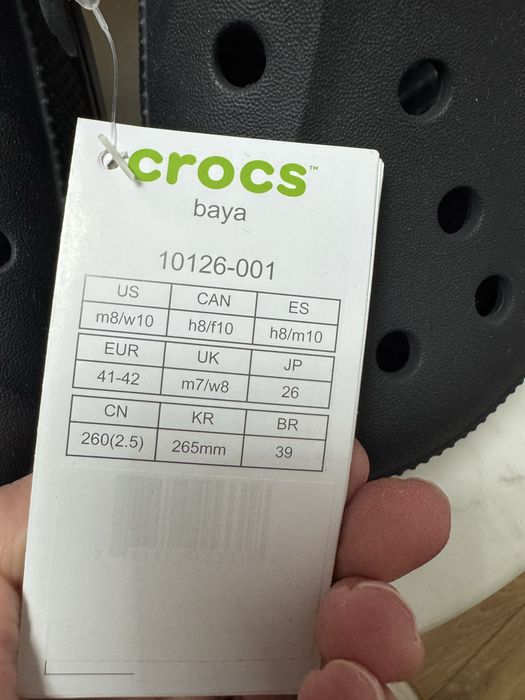 Klapki crocs baya 41-42 czarne