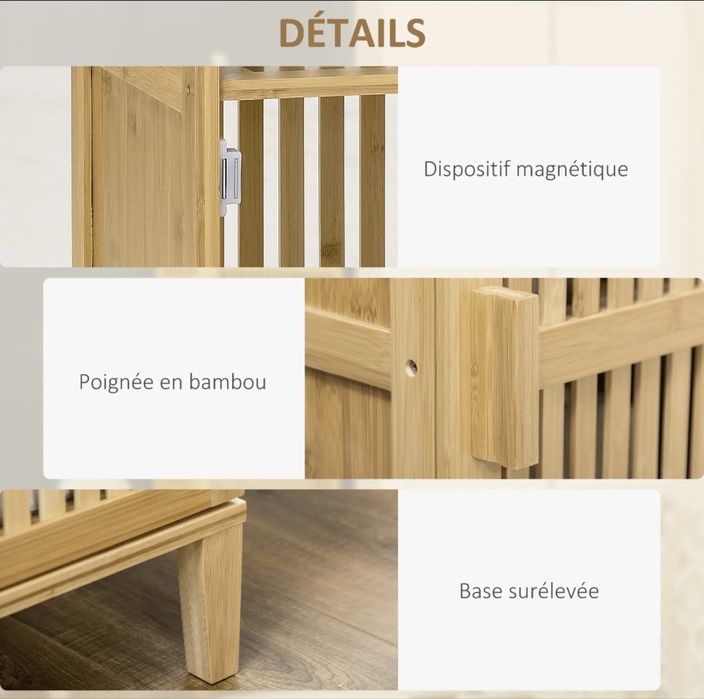 Móvel Wc Novo - bambu - 4 prateleiras