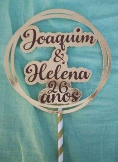 Toppers de bolo personalizados