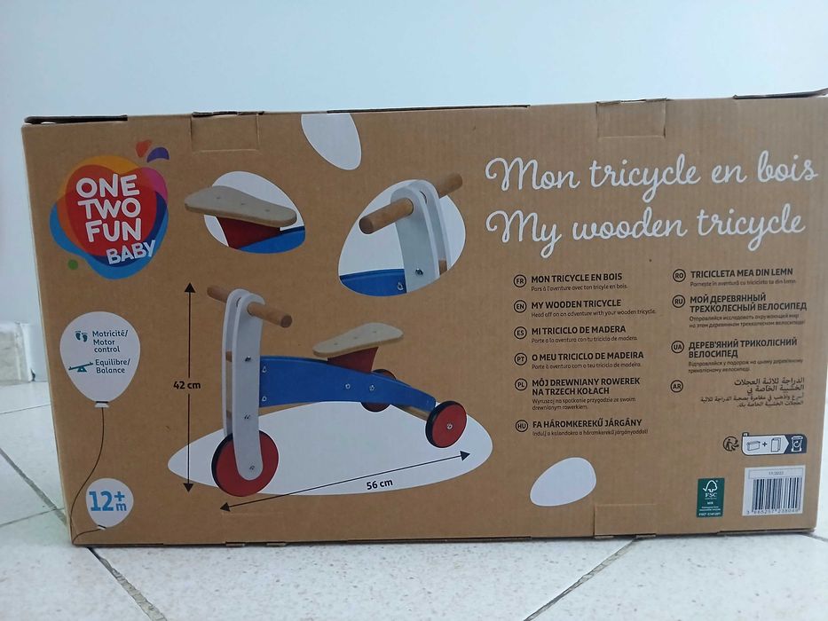 Bicileta madeira bebê