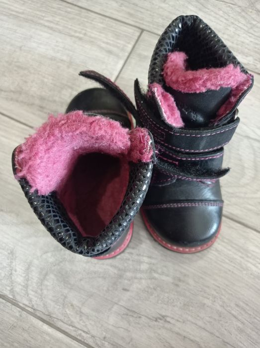 Дитячі зимові черевики, чоботи для дівчинки, Lasocki, чорні,  22 р.