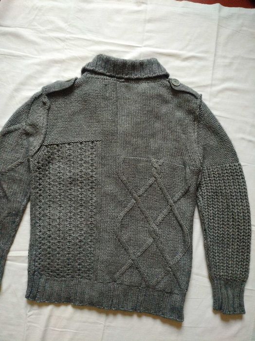 Якісний в'язаний теплий, оригінальний кардиган,кофта.Італія,54р-р.