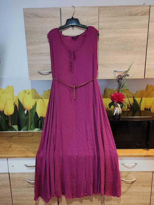 Wygodna dłuższa sukienka Roaman's rozmiar 50/52 wiskoza