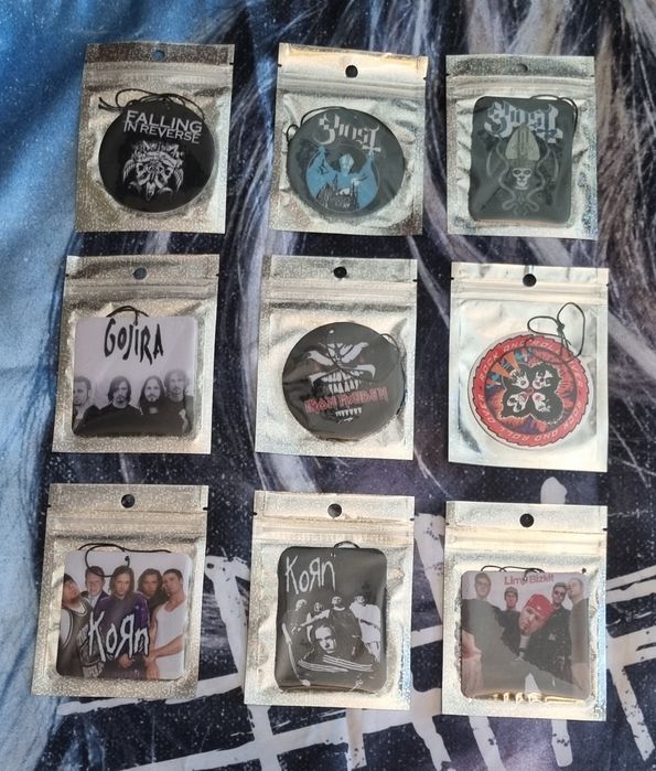 Aromatizador de Bandas para Carro Rock Metal e Outros