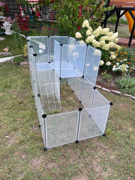 Duża klatka kojec wybieg dla świnki królika zwierząt panelowa NOWA